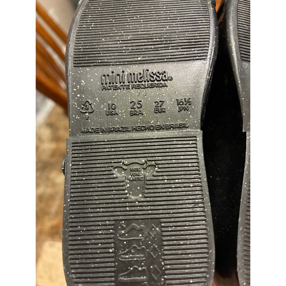 Mini Melissa Sweet Love Cap Toe Mary Jane Shoes Black Size 10 - Picture 6 of 7